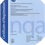 Certifikát dle normy ISO 9001:2015